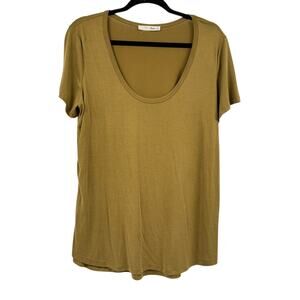 Wilfred Free Valmere Modal Scoop Neck Yellowish Brown Tee Shirt Womens L Top